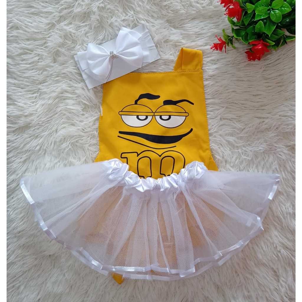 Banho de Sol Bebê Chocolate MMs Páscoa Mesversário Fantasia Jardineira Romper