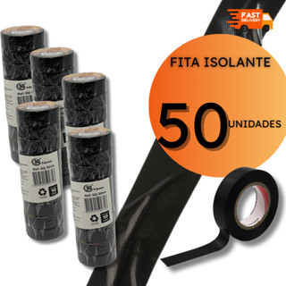 Kit 10, 20 ou 50 Fita Isolante Retardante a Chamas Tipo C Rolos 5 metros em Oferta na Shopee