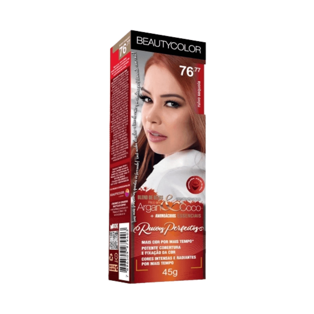 Coloração Beauty Color Ruivos Perfeitos 76.77 Ruivo Sequoia em Oferta na Shopee
