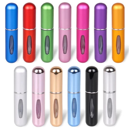 KIT 5 peças Frasco De Perfume Recarregável De 5ml-Portátil , Mini E Perfeito Para Viagens