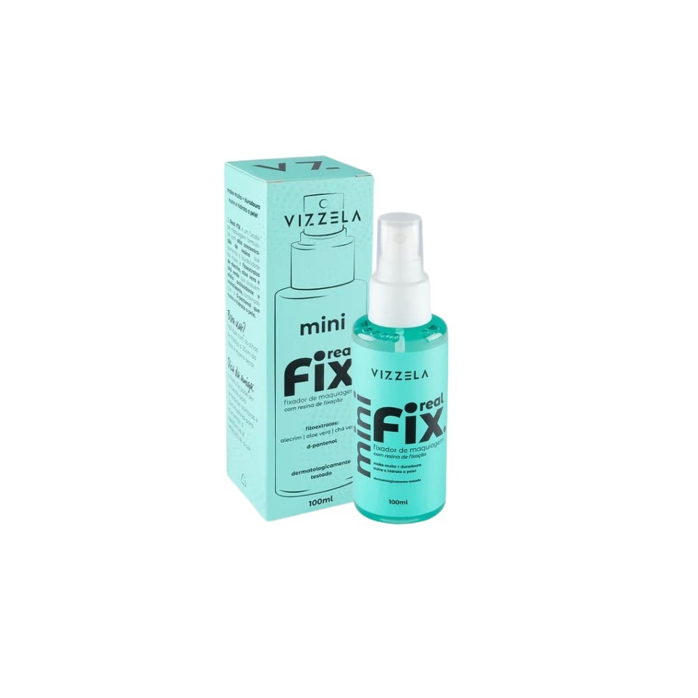 Mini Fixador Real Fix Alta Fixação Hidratação e Revitalização da Pele 100ml - Vizzela