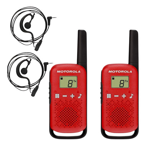Rádio Comunicador Motorola T110br Com Fones De Ouvido