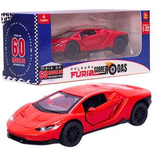 Carrinho Miniatura Vermelho Pull Back Metal 1:32 C/ Som e Luz - Castela Brasil em Oferta na Shopee