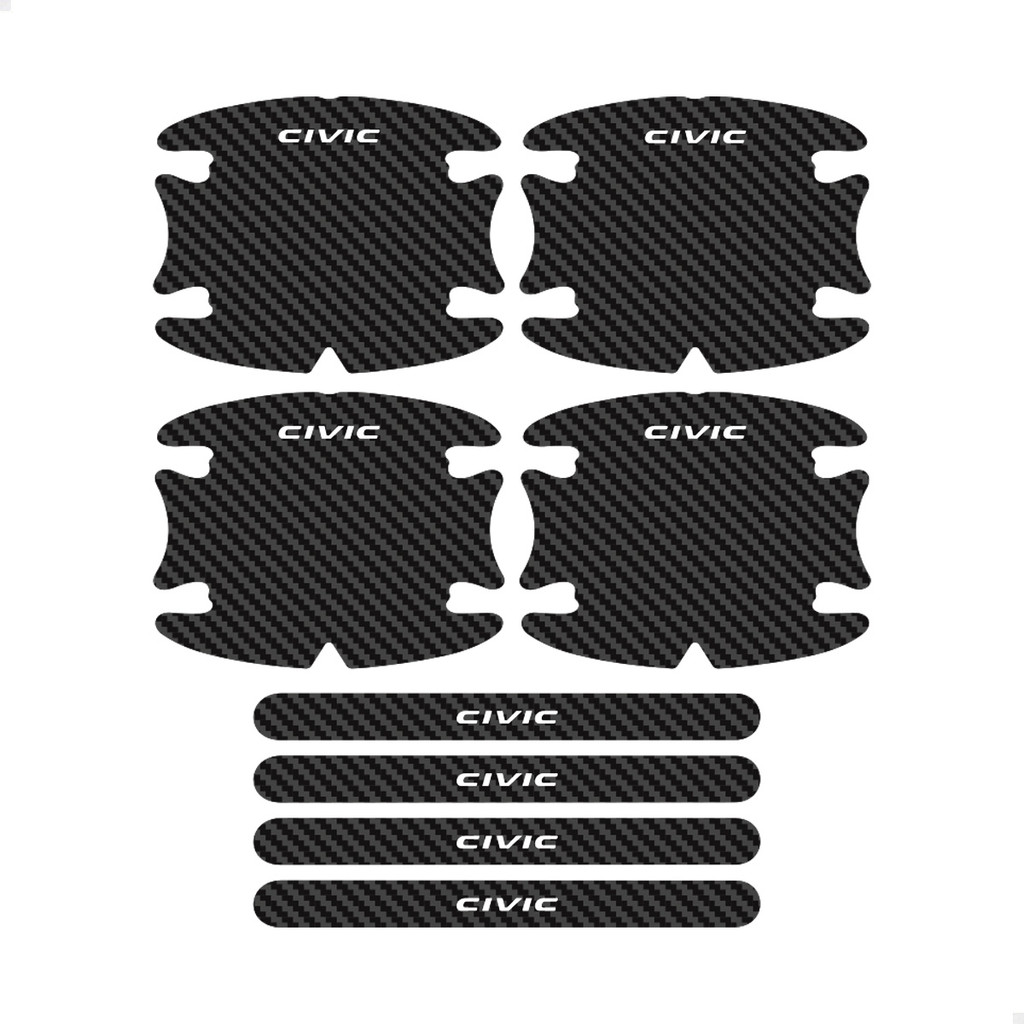 Adesivos Protetor De Maçaneta Para Civic G10 2016/ Carbono em Oferta na Shopee