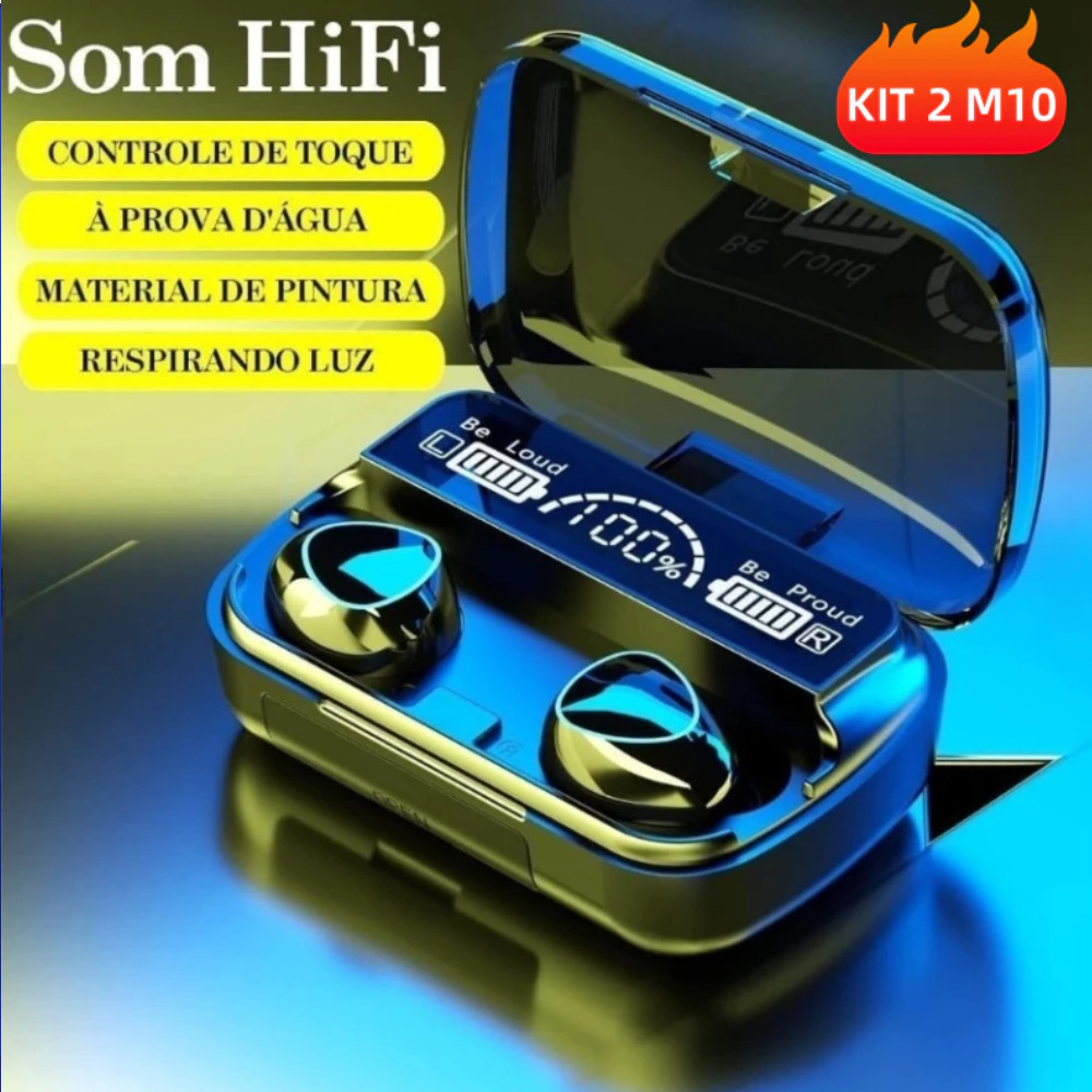 Fone M10 Fone De Ouvido Bluetooth Sem Fio M10 F9 AIR31 Sem Fio Tws Estéreo Power Bank Bluetooth V5.0
