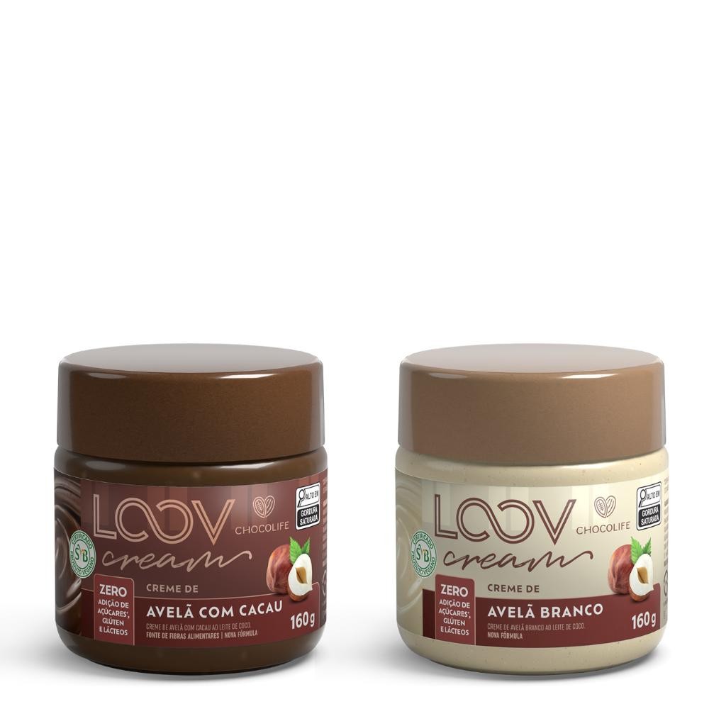 Duo Funcional Chocolife Cremes Veganos Avelã & Avelã Branco -  160g