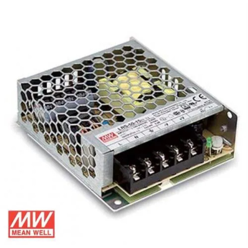 Fonte MEAN WELL NES-50-24 +24v 2.2A com Avaria