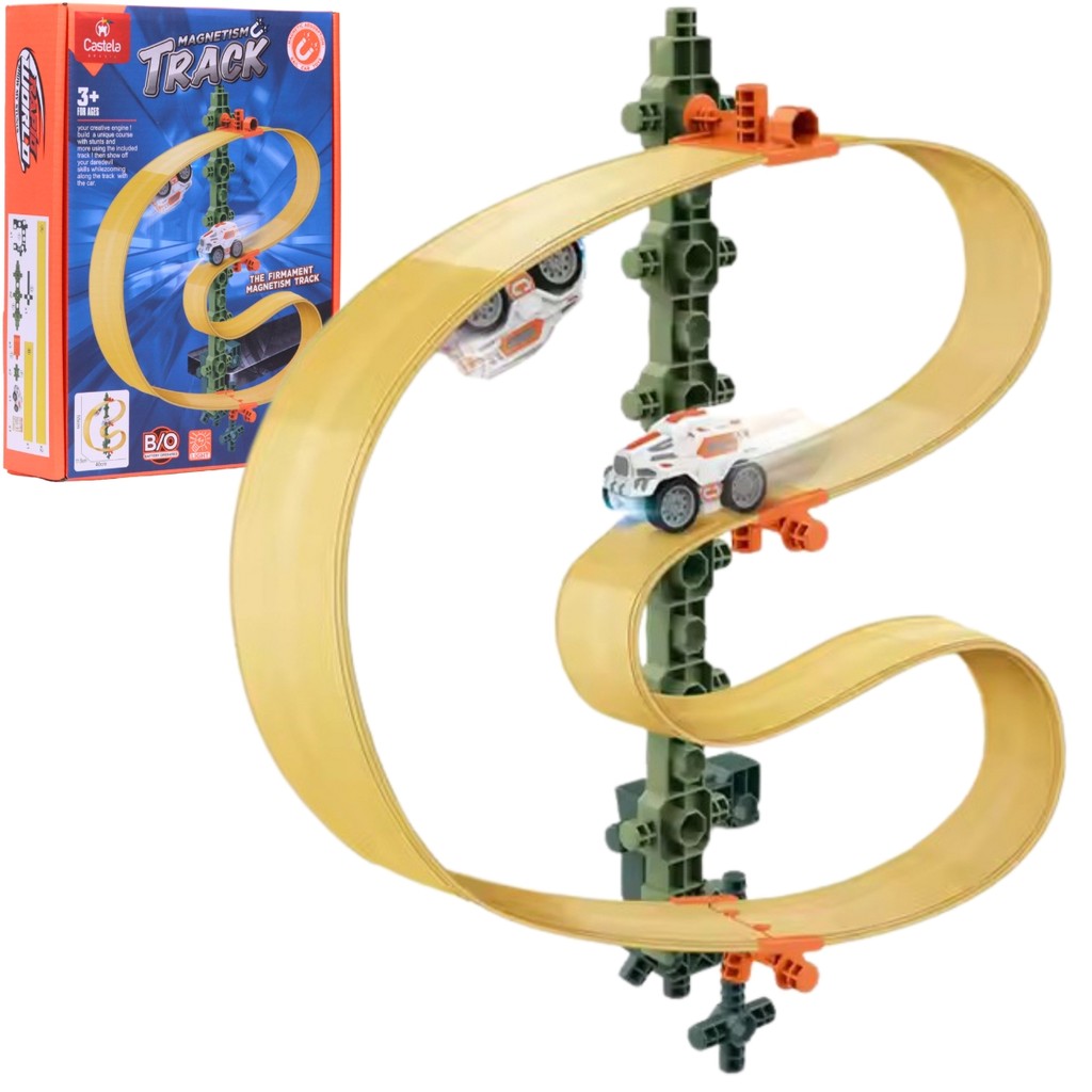 Brinquedo Pista de Carrinhos Magnética C/ Luz - Castela em Oferta na Shopee