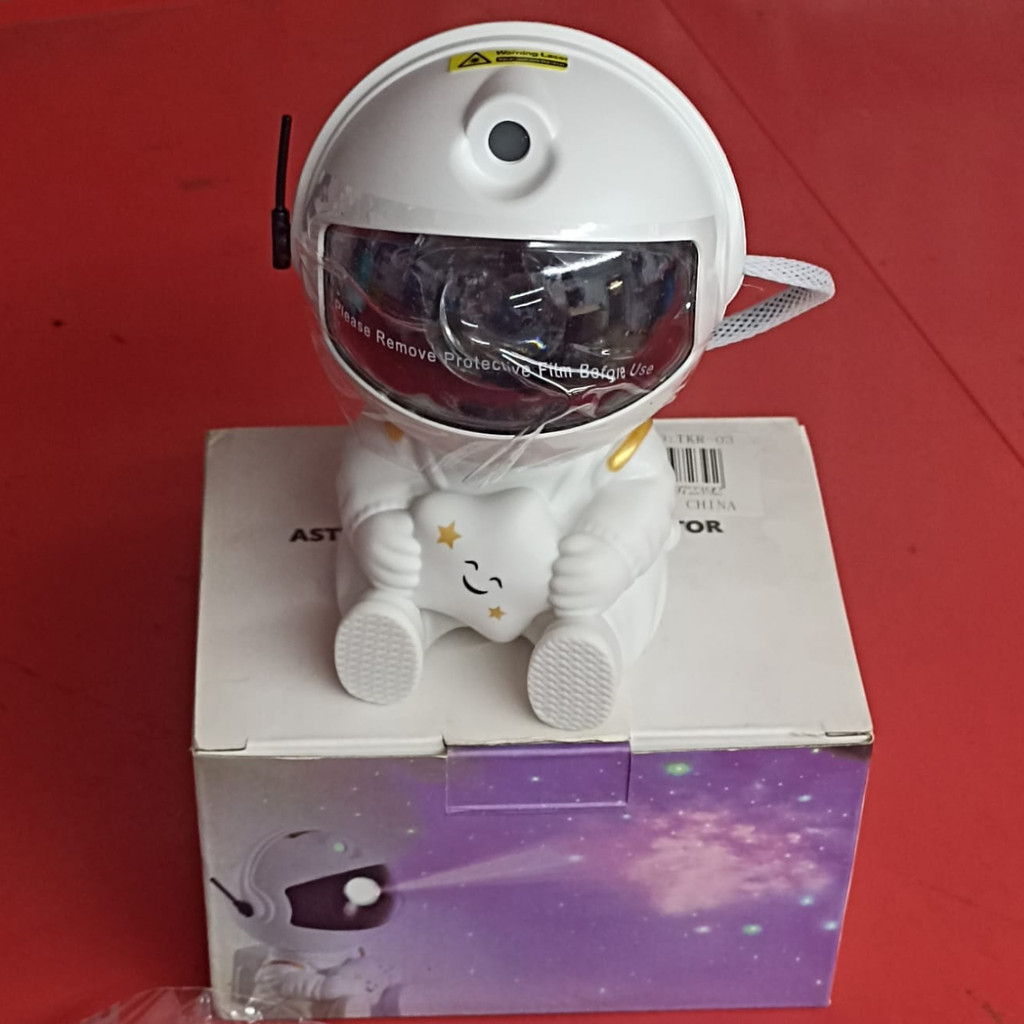 Projetor De Luz Noturna Galáxia Astronauta Cor Branca - TKR-03