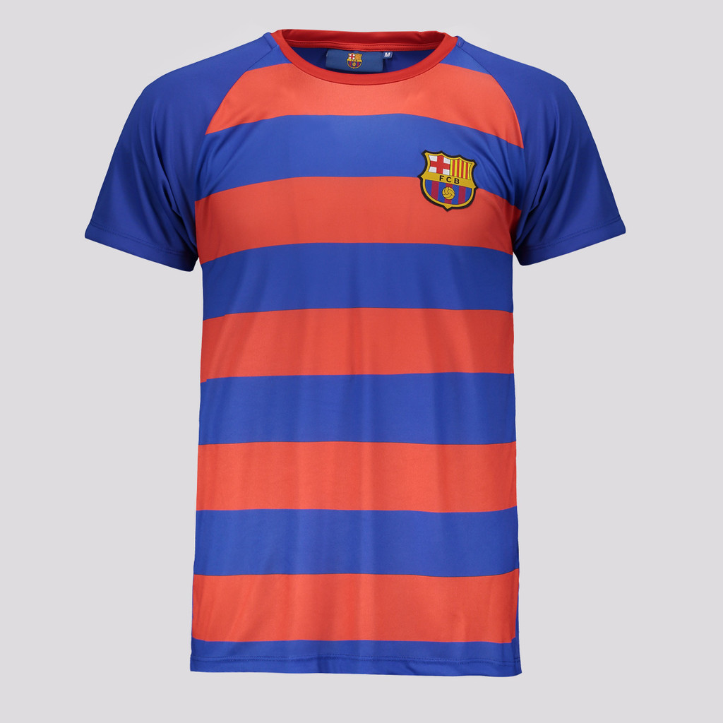 Camisa Barcelona Dryfit Azul e Vermelha