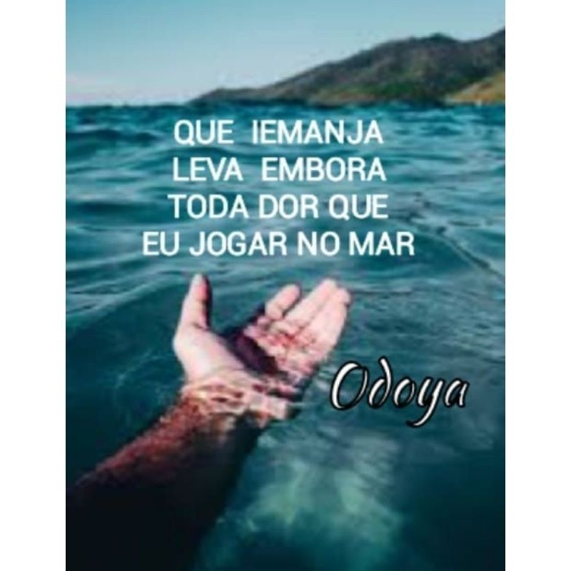 Quadro Decorativo Iemanjá "Que Iemanjá leve embora toda a minha dor e jogue no mar"