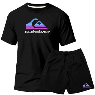 Kit Conjunto Masculino Quiksilver Degrade 100% Algodão 30,1 Camiseta e Short Tectel Com Elastano em Oferta na Shopee