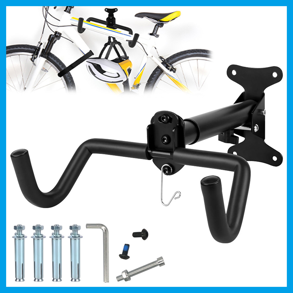 Suporte de parede Horizontal para bicicleta 丨 Gancho ajustável resistente Rack de armazenamento de parede para Mountain em Oferta na Shopee