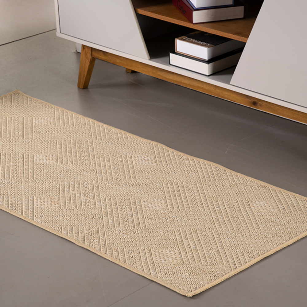 Tapete Passadeira Sisal 150x66cm Antiderrapante Tapete Cozinha Quarto Corredor Lavanderia