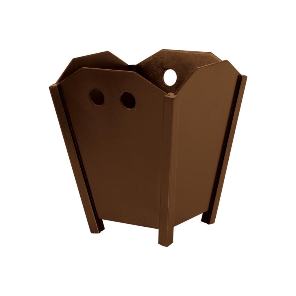 Lixeira MDF Cor Tabaco 24x29cm Cesto de Papel