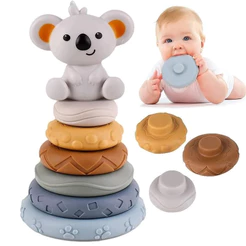 Brinquedo Mordedor Coala para bebês, dentição, desenvolvimento sensorial montesori