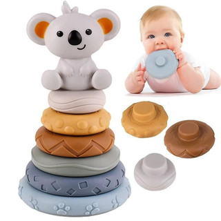 Brinquedo Mordedor Coala para bebês, dentição, desenvolvimento sensorial montesori