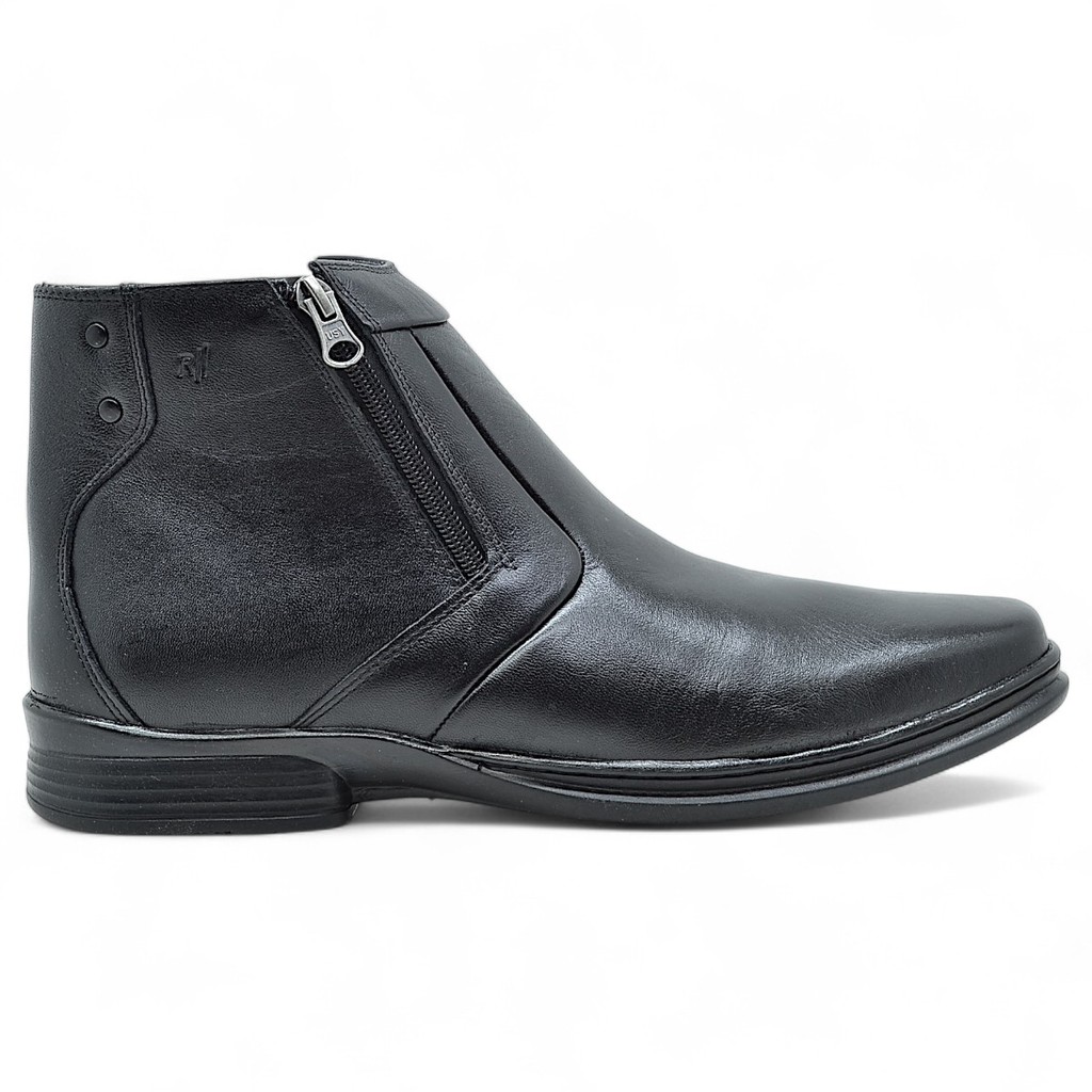 Bota Rafarillo Masculina Soft Confort Couro Legitimo Zíper em Oferta na Shopee