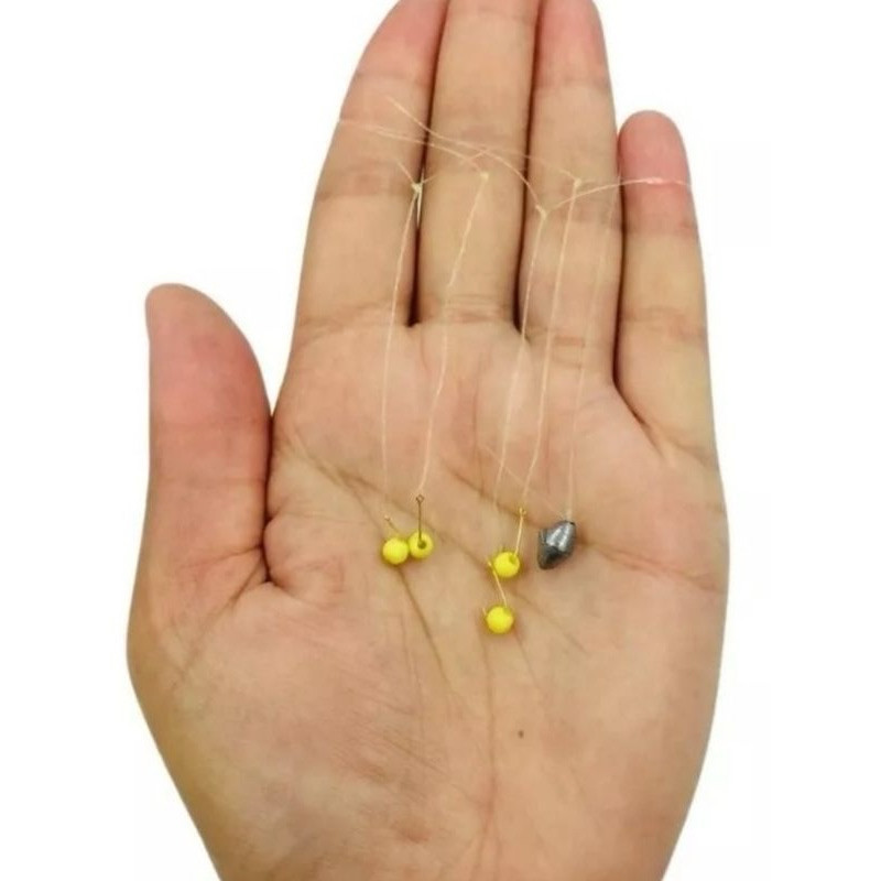 Kit 10 Chicote Spinhel Anzol C/miçanga Pesca Lambari Tilápia