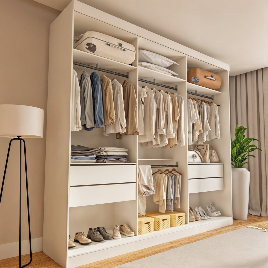 Closet Casal sem Portas 4 Gavetas Paris  Branco em Oferta na Shopee