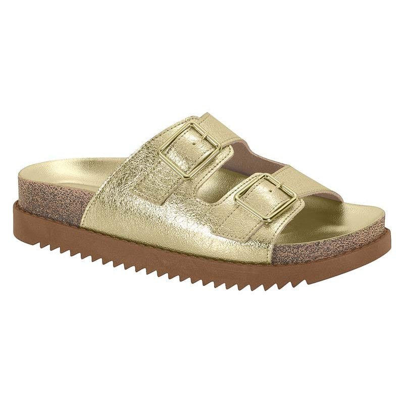 Chinelo Feminino Chic Metalizado Moleca Fivela Confortável Original 5500105