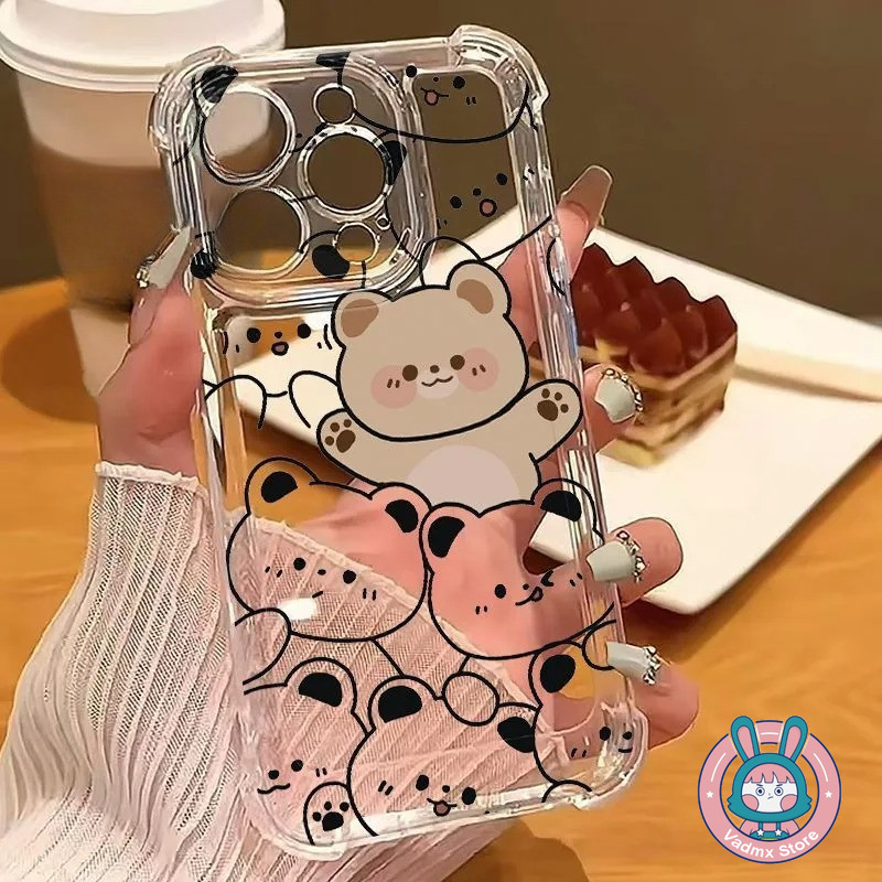 Capa De Telefone De Urso Fofo Para Xiaomi Poco C85 C75 C71 C67 C65 C61 C55 C51 C50 C40 C31 C3 M7 M6 Pro Plus M5 M5S M4 M em Oferta na Shopee