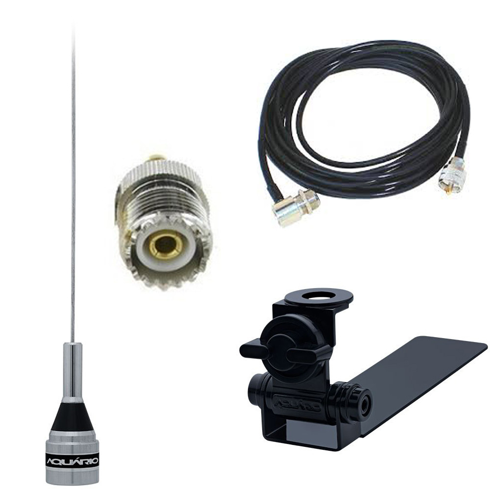 Antena Vhf Adaptador Sma Uhf Femea Baofeng Caminhonete Adaptável Cabo 3,5m