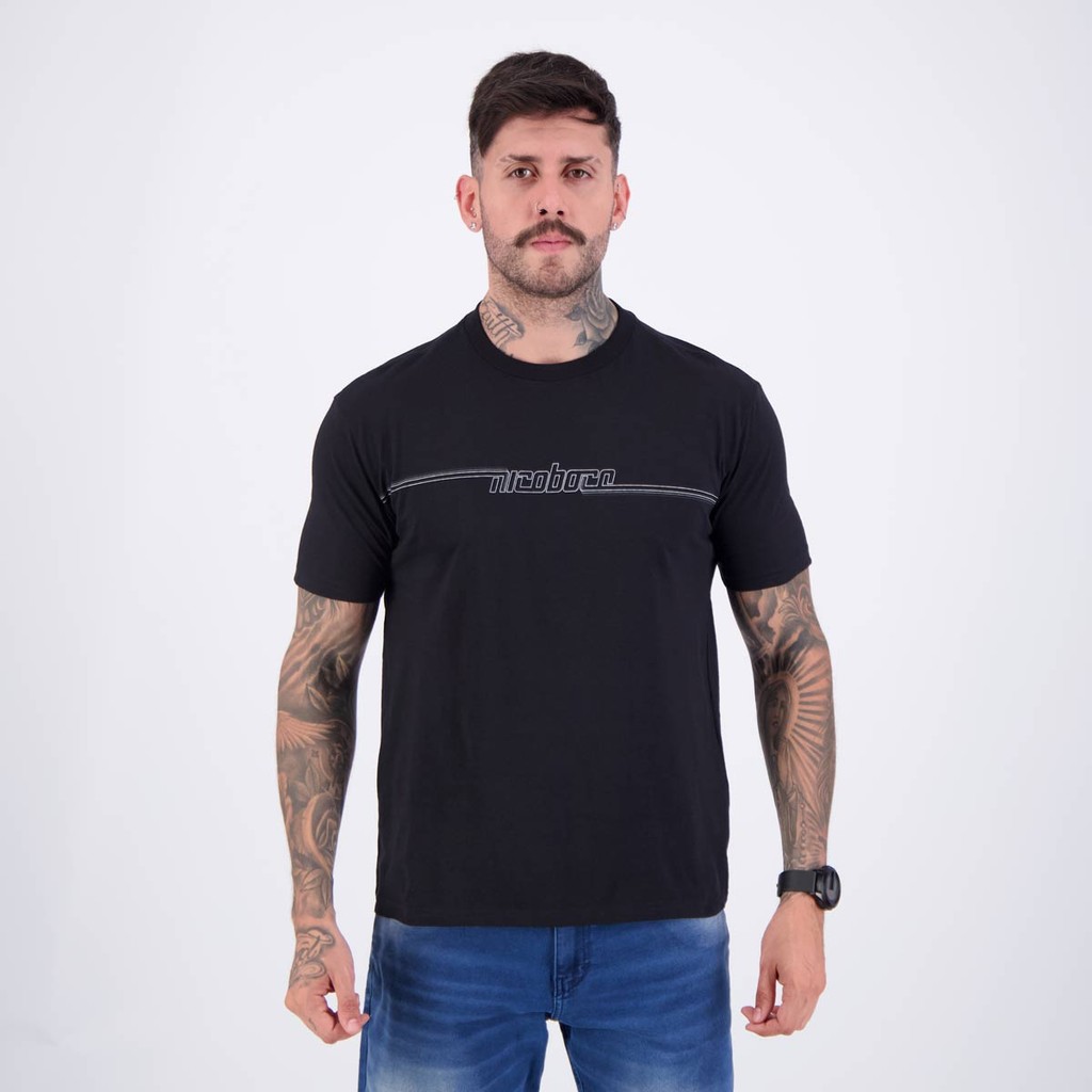 Camiseta Nicoboco Teth Preta em Oferta na Shopee