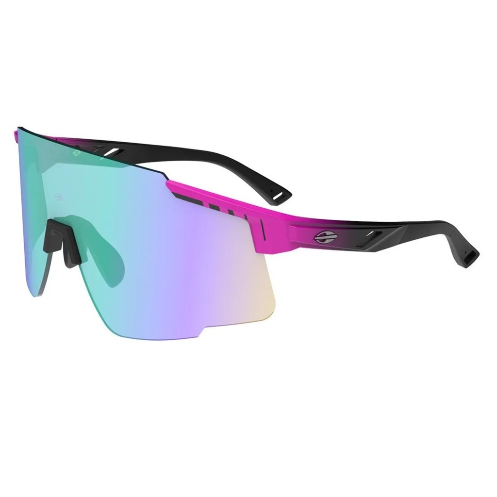 OCULOS SOL ESPORTIVO MORMAII GRAND TOUR ROSA DEGRADE PRETO FOSCO VERDE REVO