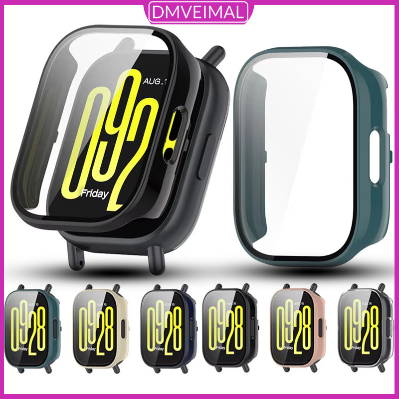 Capinha Capa Case De PC Com Vidro Temperado Para Relógio Smartwatch Redmi Watch 5 Active / Mi Watch 5 Lite Acessórios