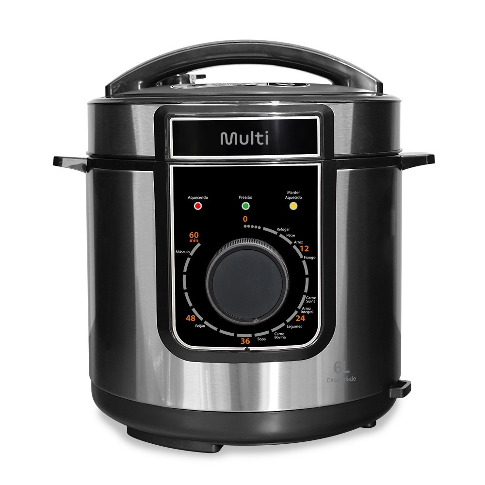 Panela de Pressão 6L 1000W-127V Cinza Multi - GO502