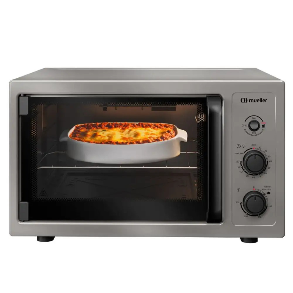 Forno elétrico de bancada Mueller titânio 50L com Grill