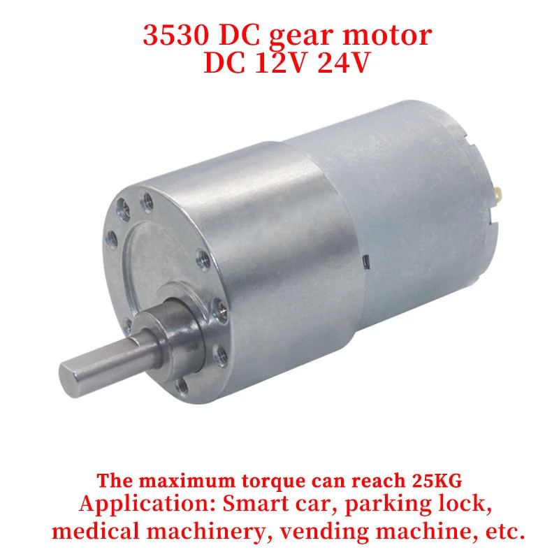 JGB37-3530 DC 12v 24v motor Redutor De Engrenagem Regulador De Pequena Velocidade Lenta Baixa Grande torque 7-960RPM H