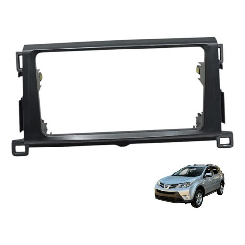 Moldura Painel Central Multimidia Toyota Rav4 2.5 2014 2015 Cinza-escuro