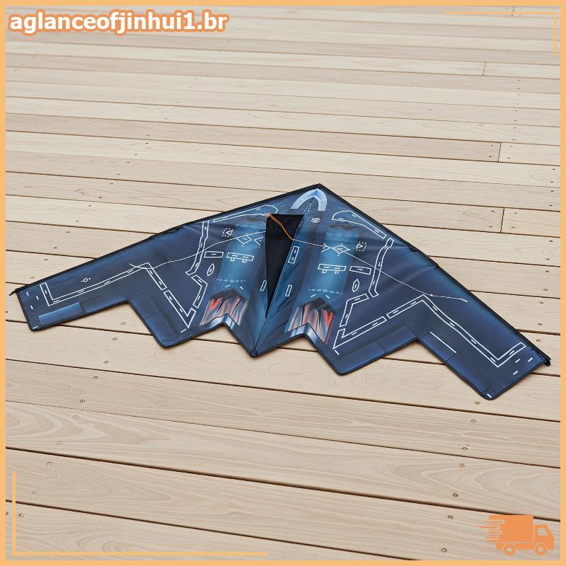 [AGBR] Grande Avião De Combate Pipa Tecido De Nylon À Prova D'água Fácil De Voar Brinquedo De Presente Para Crianças Ati
