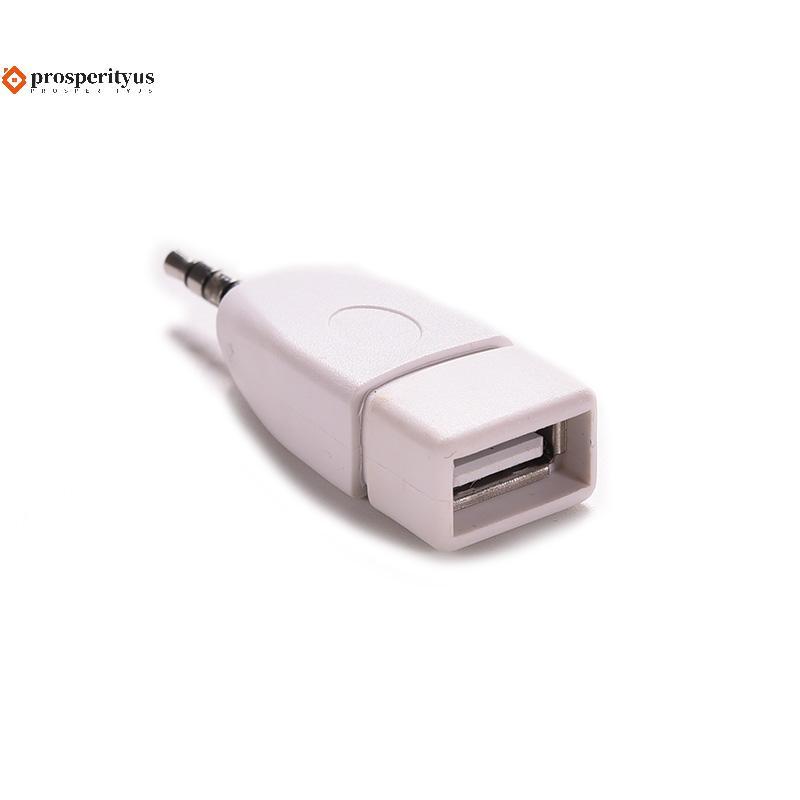 [PPTS] Novo Plugue De Áudio AUX Macho De 3.5 Mm Ja Para USB 2.0 Fêmea Conversor Adaptador