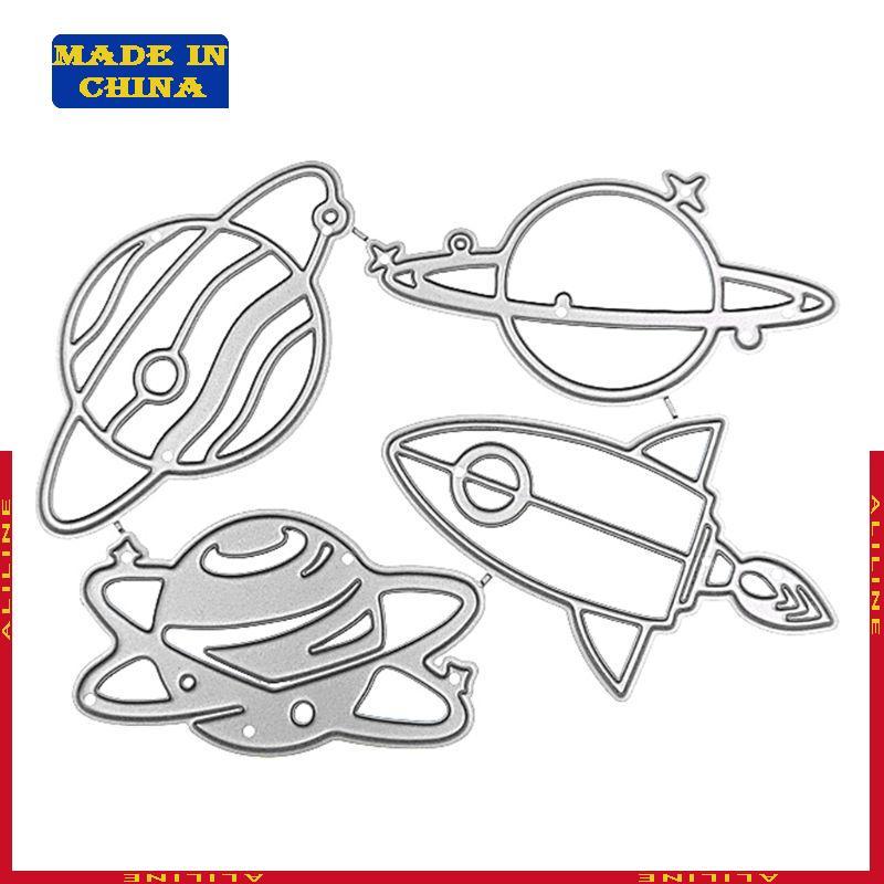 ALI Planet Rocket Metal Corte Morre Stencil Scrapbooking DIY Álbum Carimbo Cartão De Papel Embossing Decor Craft