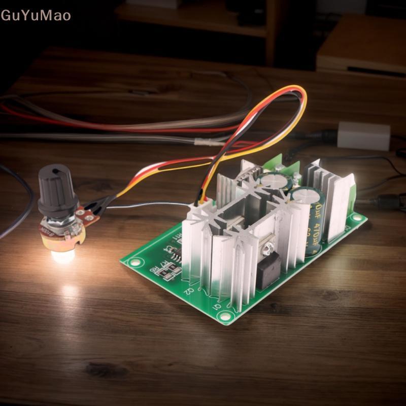 (gGUYU) 1 Conjunto De Controlador De Velocidade Do Motor PWM 20A Regulador De Corrente DC10-60V DC 12V 24V 36V 48V Módul