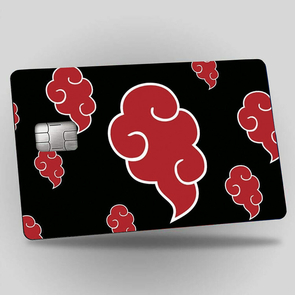 Adesivo para Cartão de Credito Naruto akatsuki Debito Credito Vale Refeição Alimentação