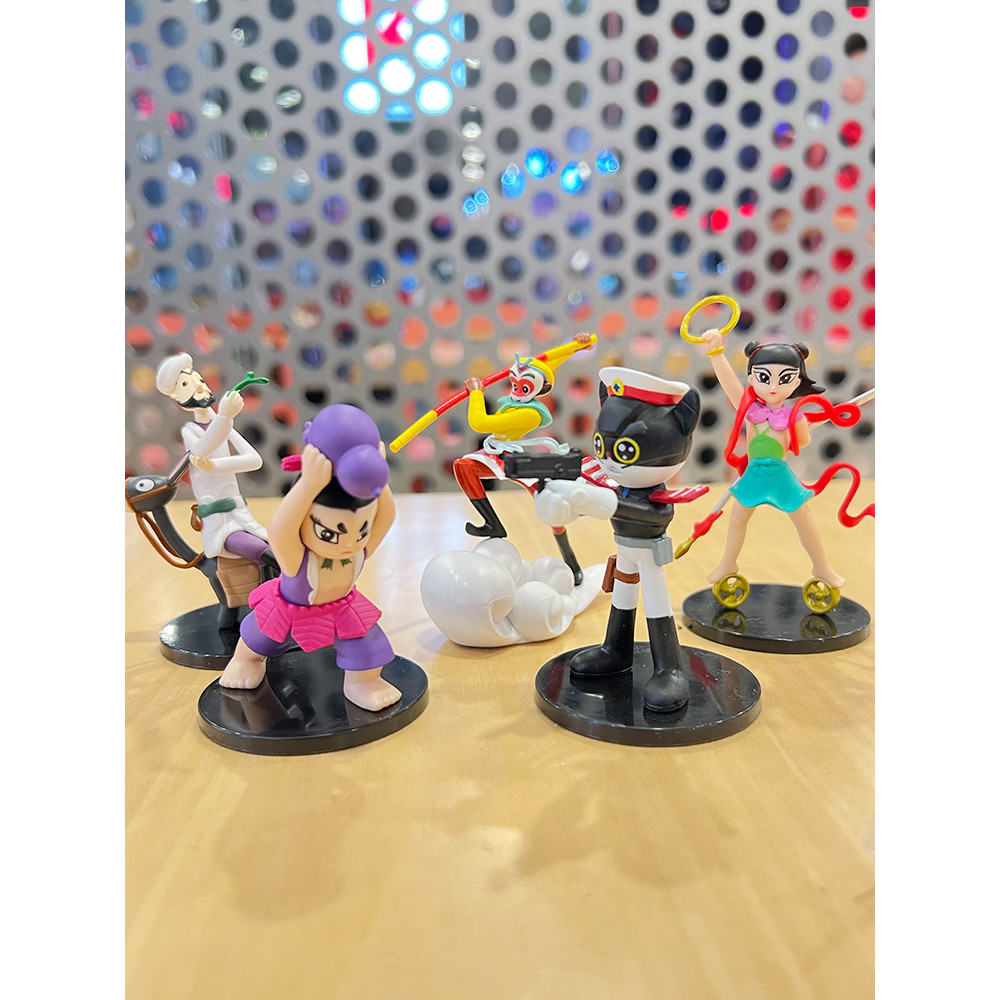Genuíno Shangmeiying Son Goku gato preto xerife feito à mão cabaça boneca Avatar Nezha ornamentos presentes periféricos