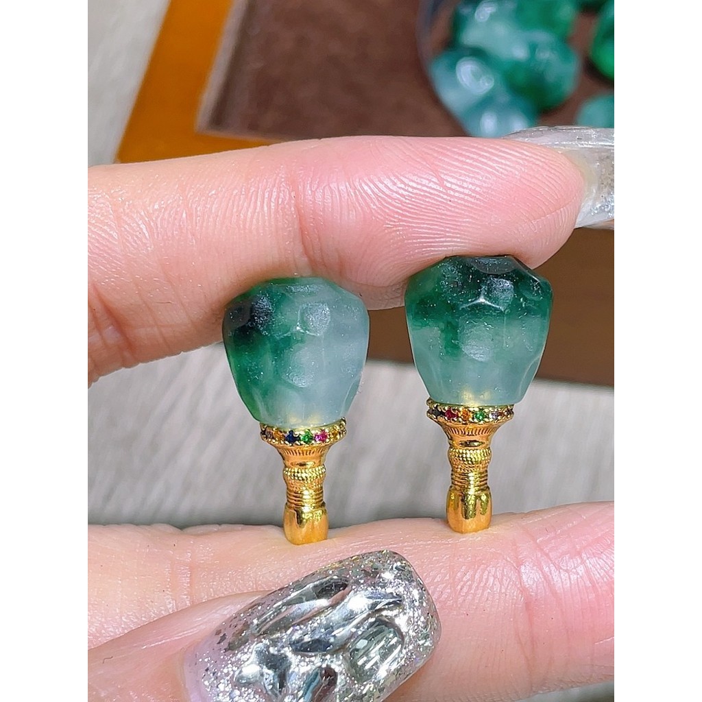 Meia montanha meia água calcedônia t artesanal diy acessórios pulseira pingente acessórios moda jóias Wenwan C