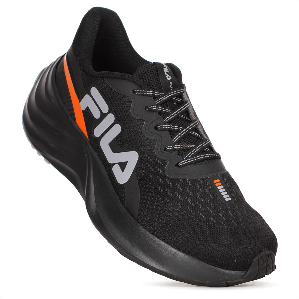 Tênis Fila Comet 2 Preto Laranja e Cinza - Masculino