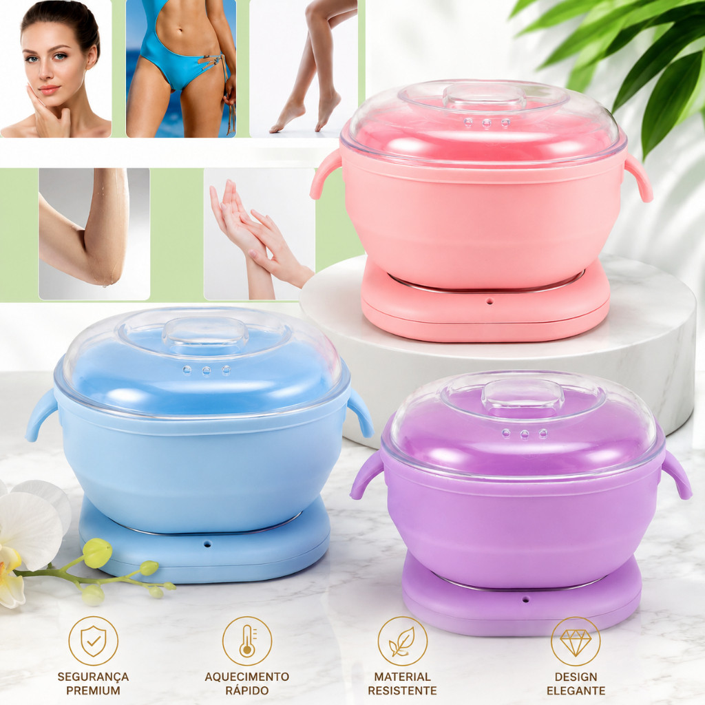 Aquecedor de Cera Dobrável Rosa, Roxo ou Azul De Silicone Fácil De Limpar Portátil PANELA DE CERA