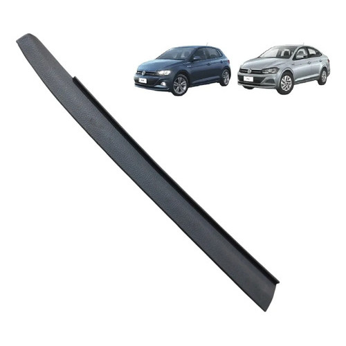 Acabamento Esquerdo Tabelier Moldura Lat Vw Polo 2017 A 2022 Preto