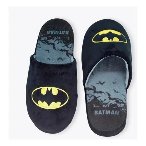 Batman Chinelo Pantufa Pelúcia Preto Dc Comics Unissex Geek G