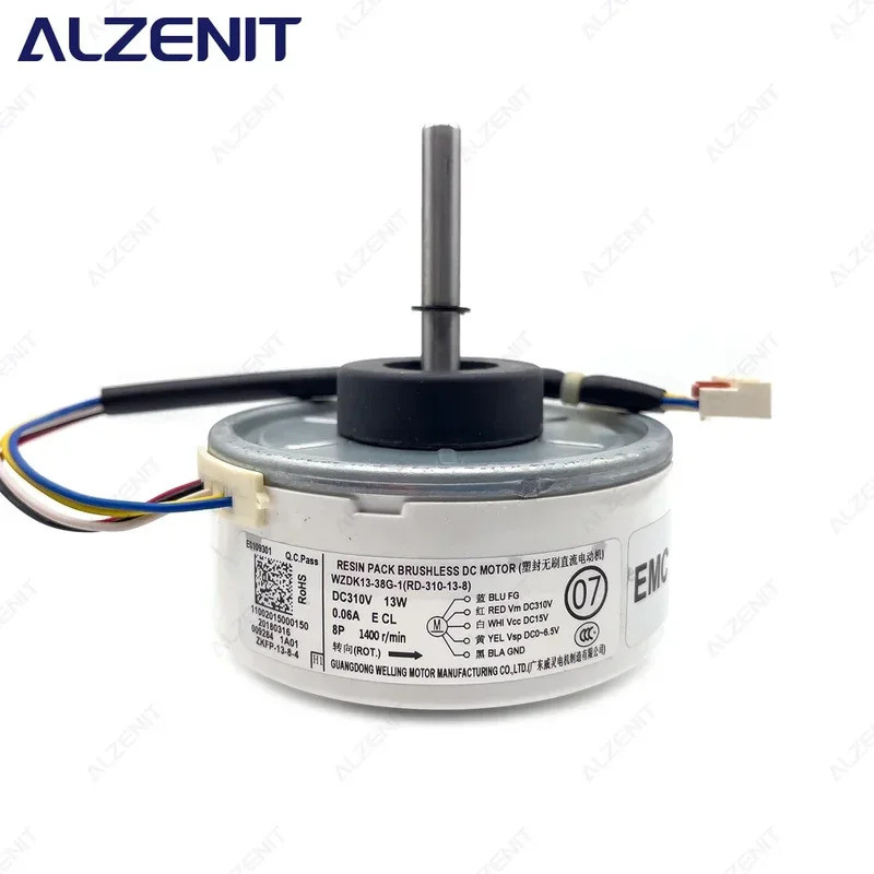 Novo Para Midea Unidade Interna De Ar Condicionado DC Ventilador Motor WZDK13-38G-1 DC310 13W 1400r/min RD-310-13-8 Peça
