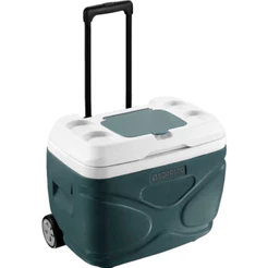 Caixa Térmica Cooler Soprano Everest 30L Cinza Com Rodas Alça Telescópica Dreno Porta Copos