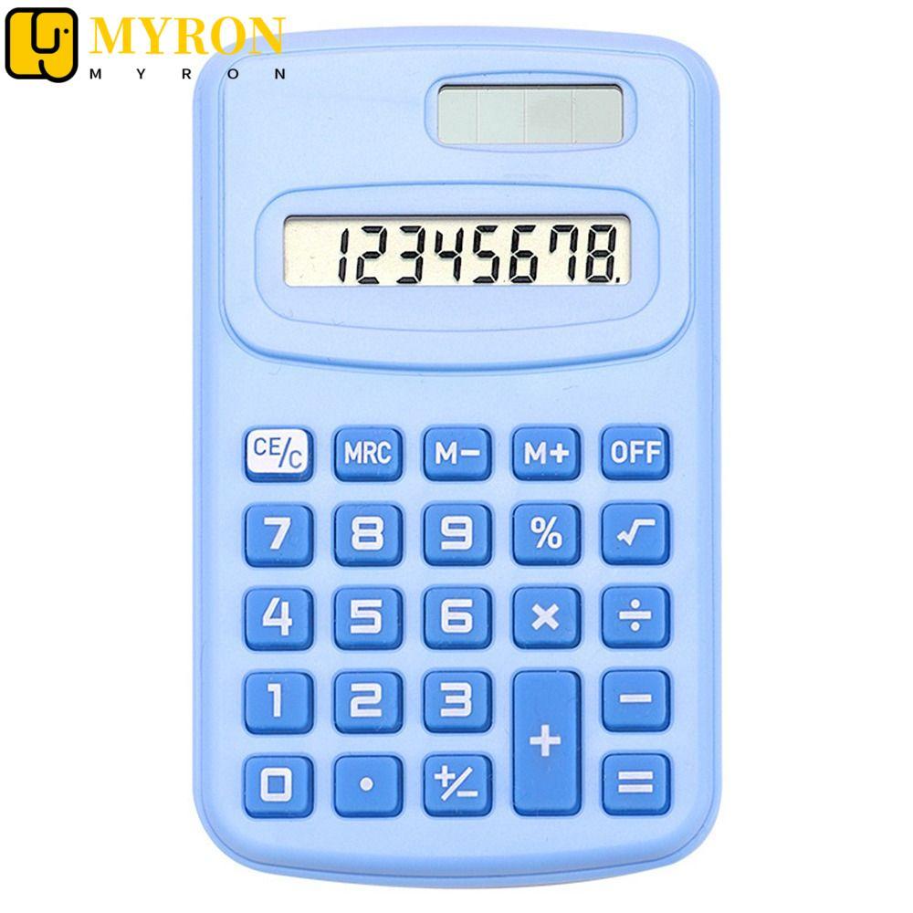 Calculadora Científica MYRON1 , Mini De Bolso Silenciosa Com Display LCD Grande , Matemática De 8 Dígitos