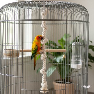 Papagaio Mastigar Brinquedo Corda De Algodão Escalada Escada Pássaro Atividade Poleiro Mordida Natural Alpinista Seguro 
