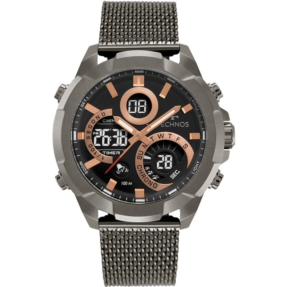 Relógio Technos Masculino Digitech Grafite - W23721AAB/1P